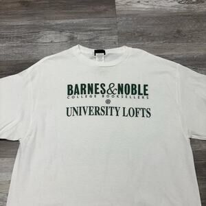 Vintage 90s Yikes! Barnes & Noble College‎ Booksellers White Mens XL Promo Tee